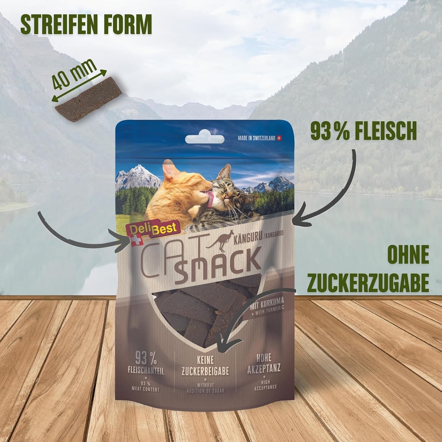 Katzen Snack Kaenguru getreidefrei mit Kurkuma Verdauungsfoerdernd