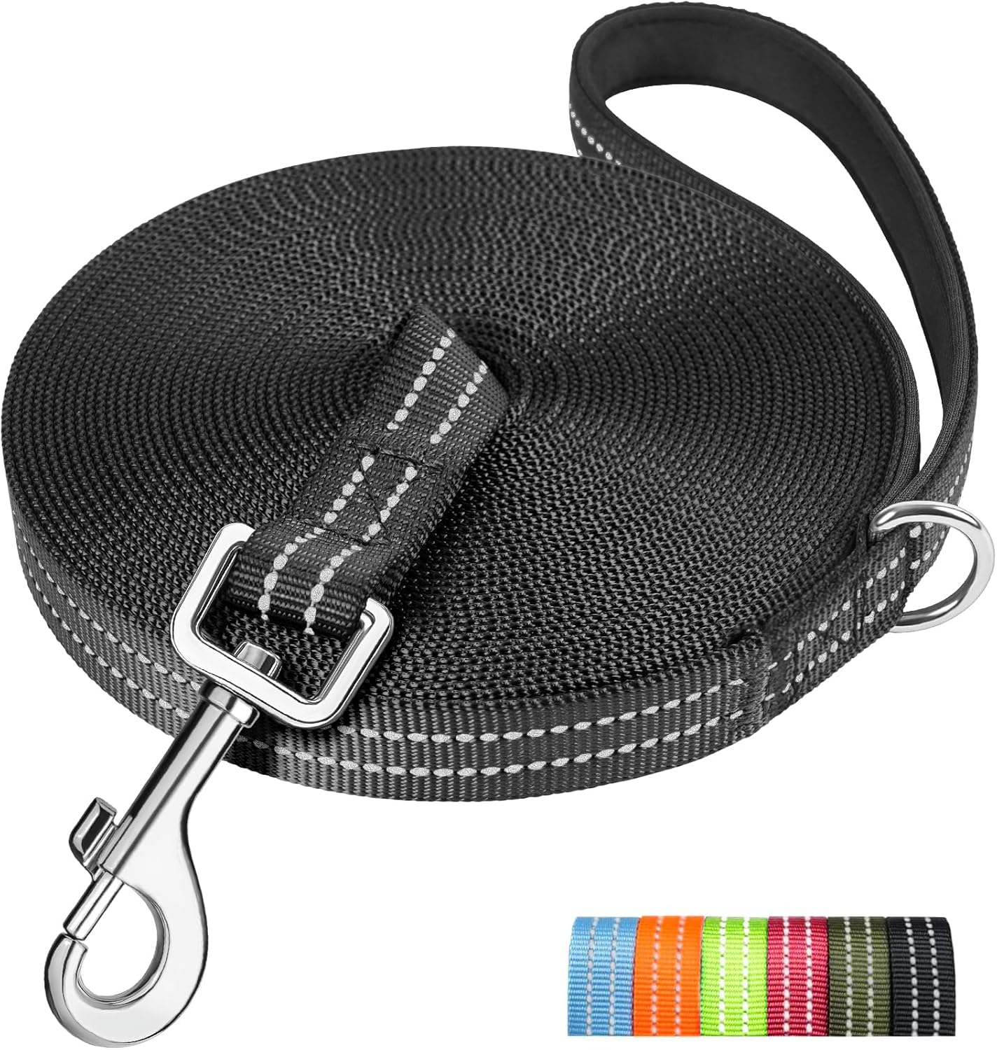 XBEN Schleppleine 3m-50m reflektierend mit Handschlaufe Metallhaken 3m-50m