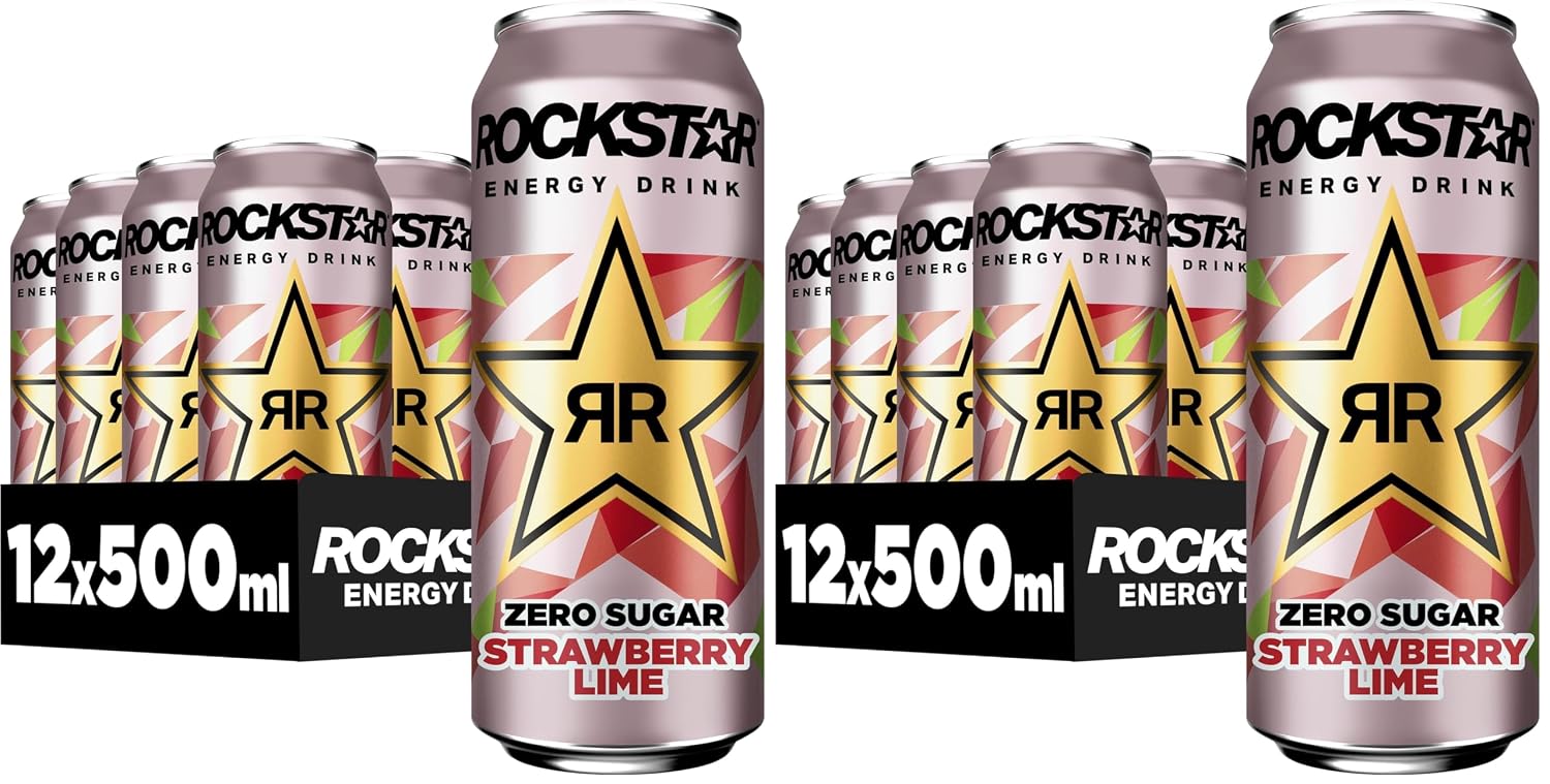 Rockstar Energy Drink Strawberry Lime 12 x zuckerfrei