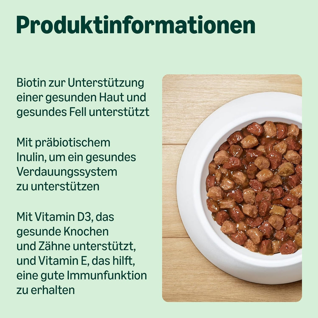 Katzenfutter nass 48x100g Fleisch in Sauce 4,8kg fuer Katzen