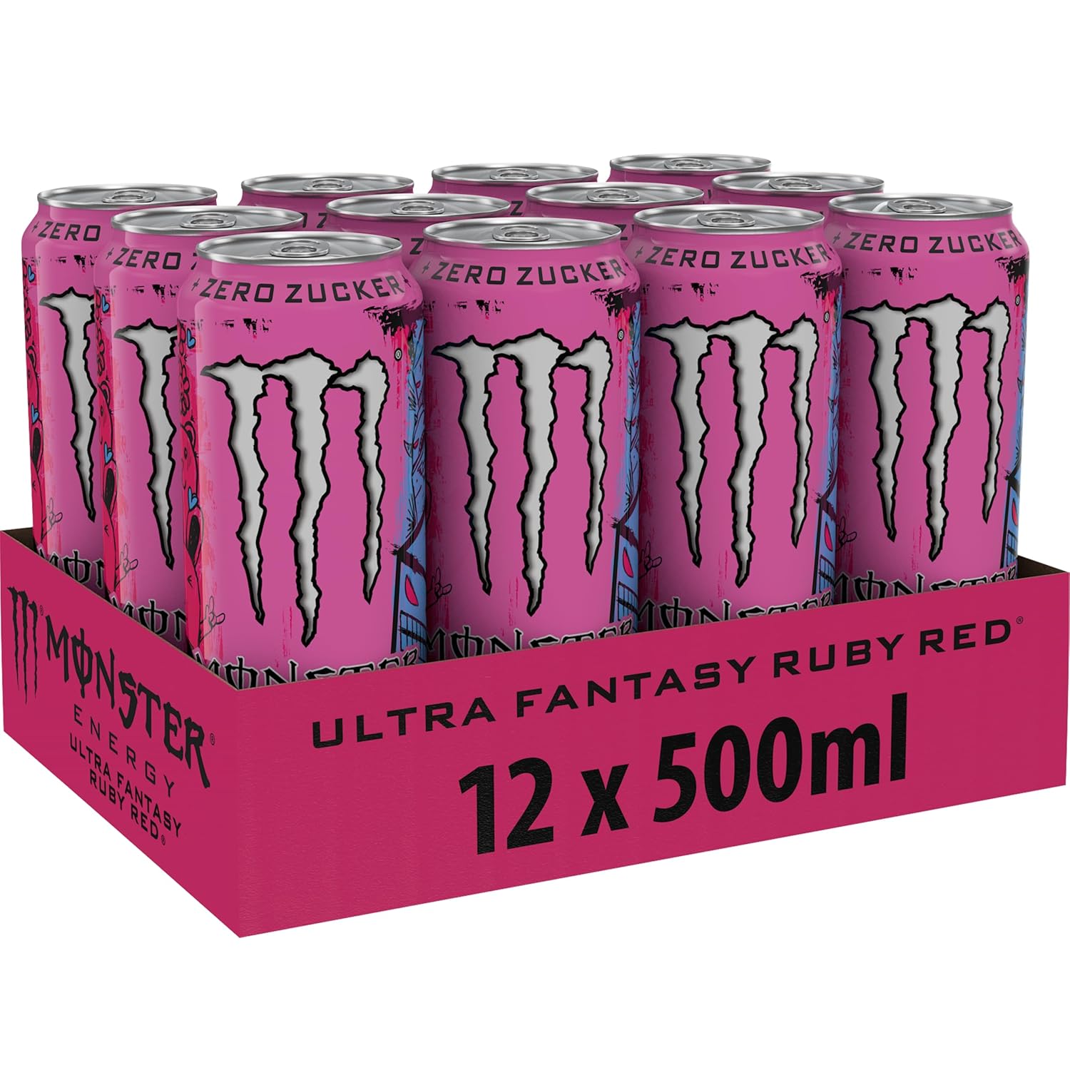 Monster Energy Ultra Fantasy Ruby Red - koffeinhaltiger Energy-Drink mit erfrisc