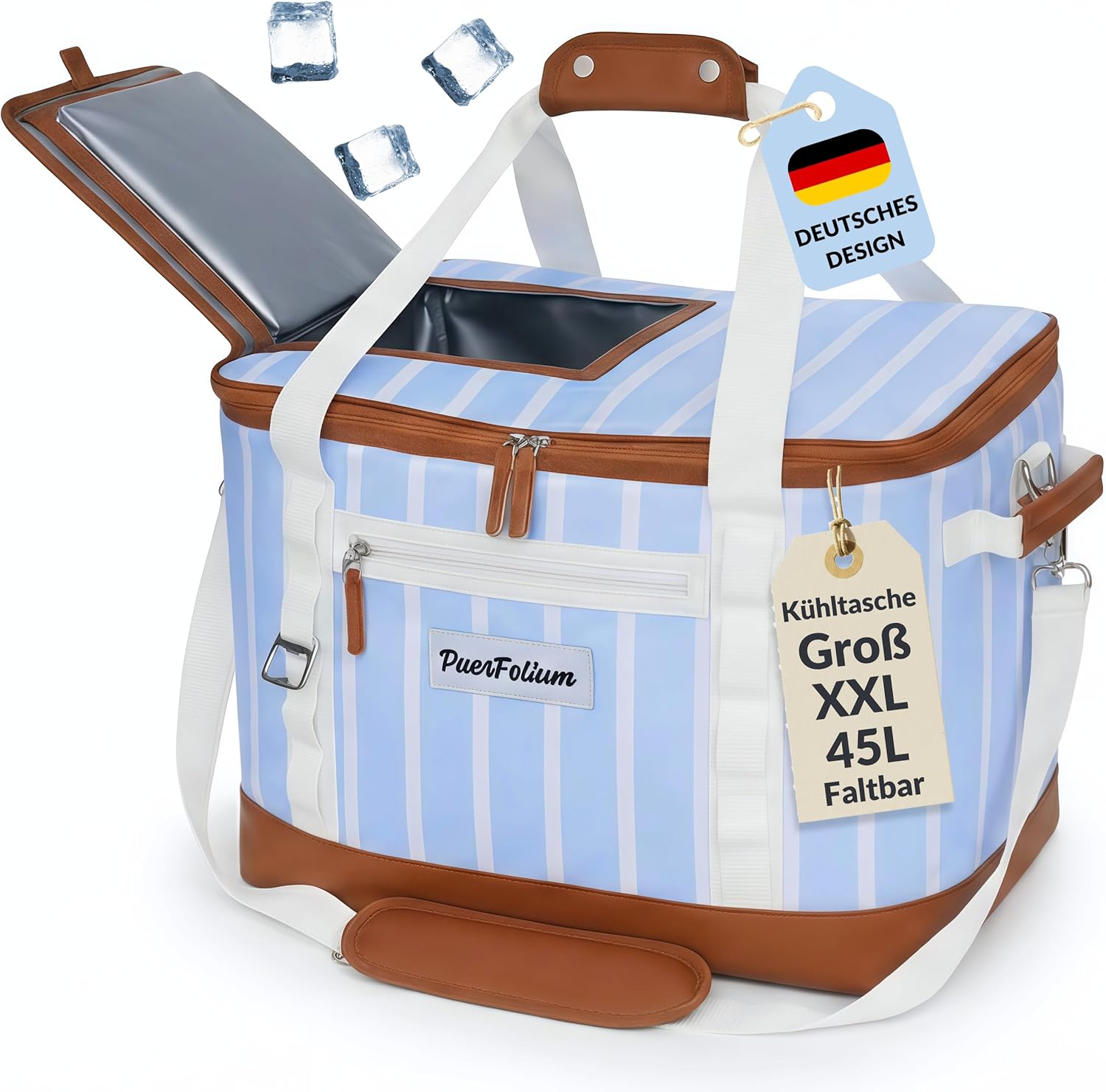 Faltbare Kuehltasche Isolierte Thermotasche Kuehlbox fuer Picknick Strand