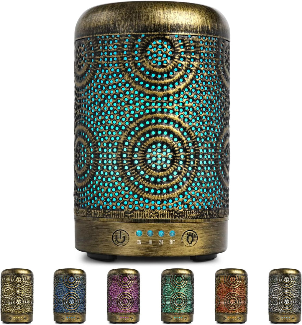 SALKING Aroma Diffuser Metall Duftdiffusor LED Gold