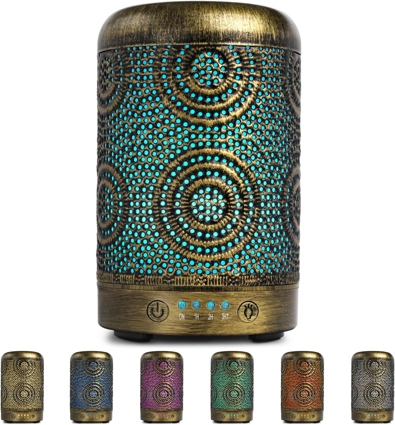 SALKING Aroma Diffuser Metall Duftdiffusor LED Gold