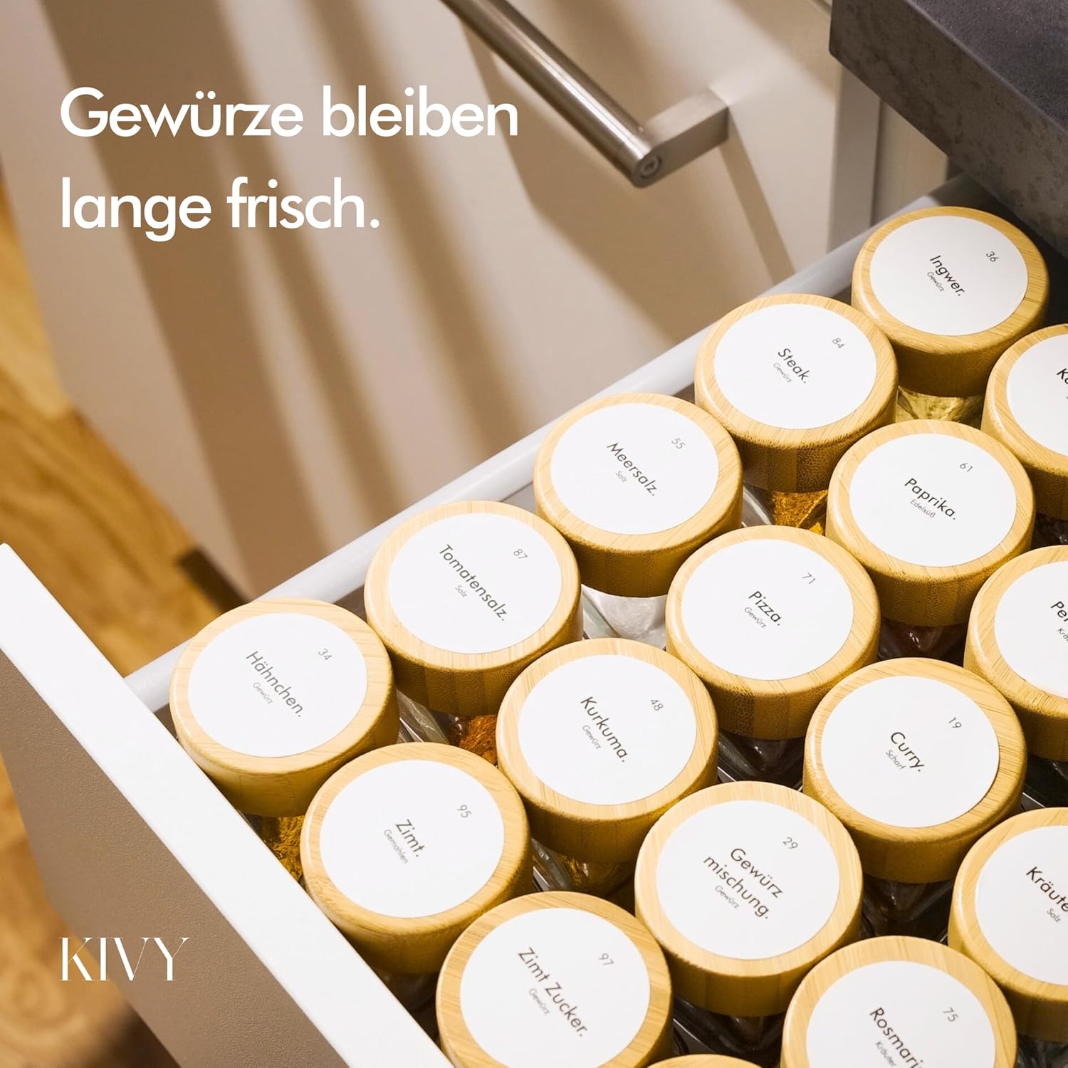KIVY Salz- und Pfeffermuehle 2er Set mit Keramikmahlwerk Gewuerzmuehlen