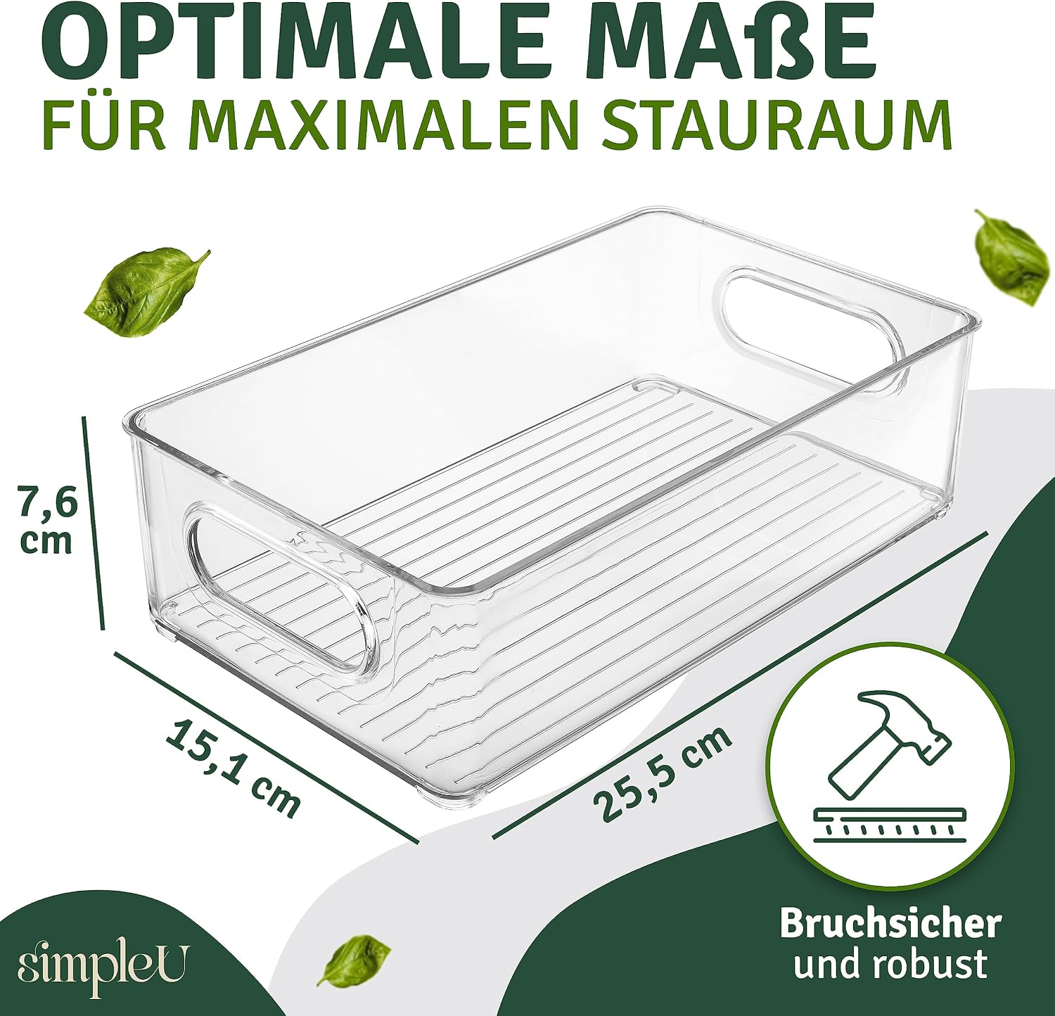 Kuehlschrank Organizer Set 6 Stueck Aufbewahrungsbox BPAfrei Kunststoff