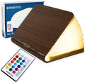 BONNYCO LED Buchlampe Holz 16 Farben Timer Deko Geschenk
