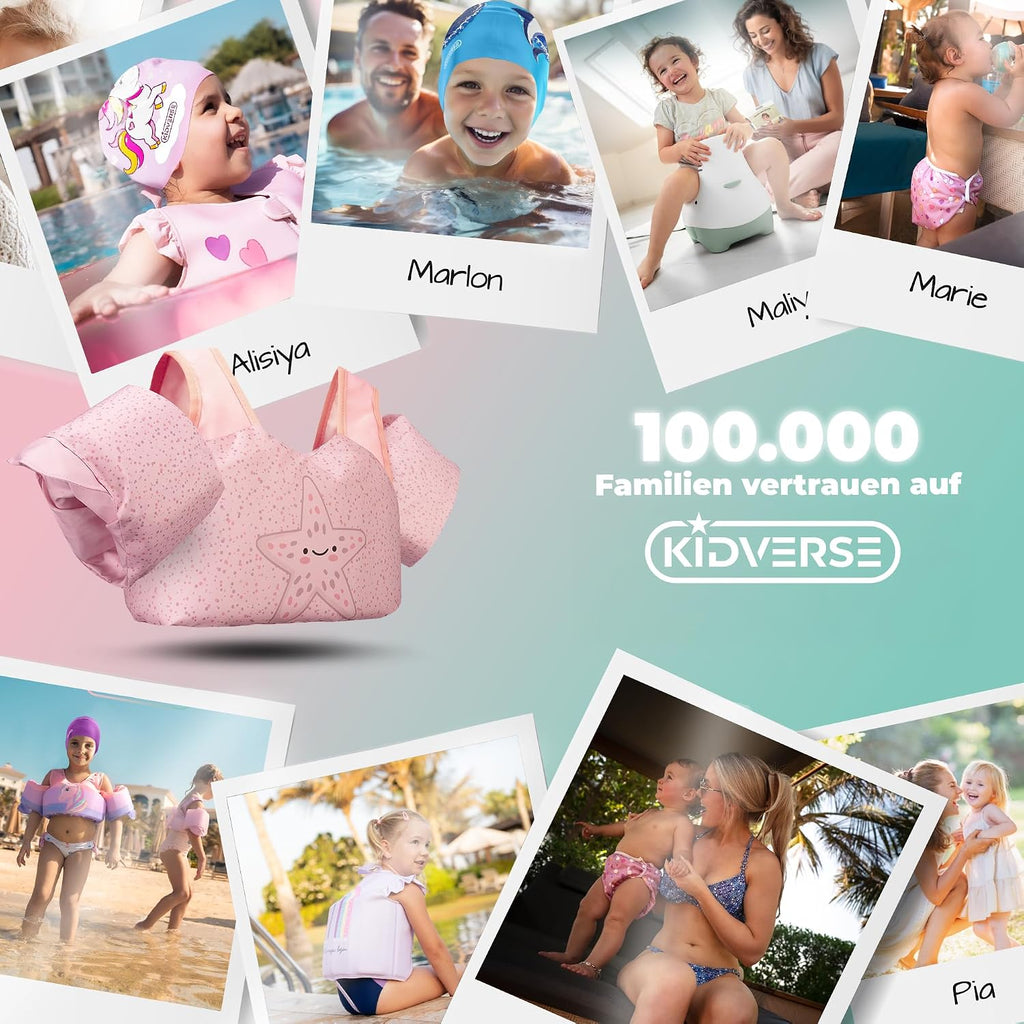 KIDVERSE Schwimmweste Kinder 3-6 Jahre bis Schwimmhilfe mit Aermel