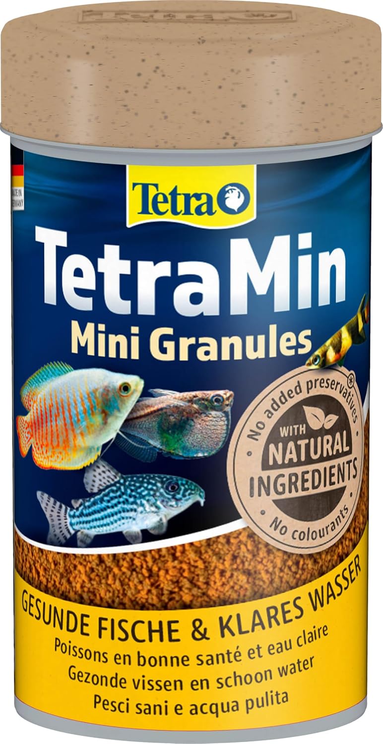TetraMin Mini Granules langsam sinkend Fischfutter Dose