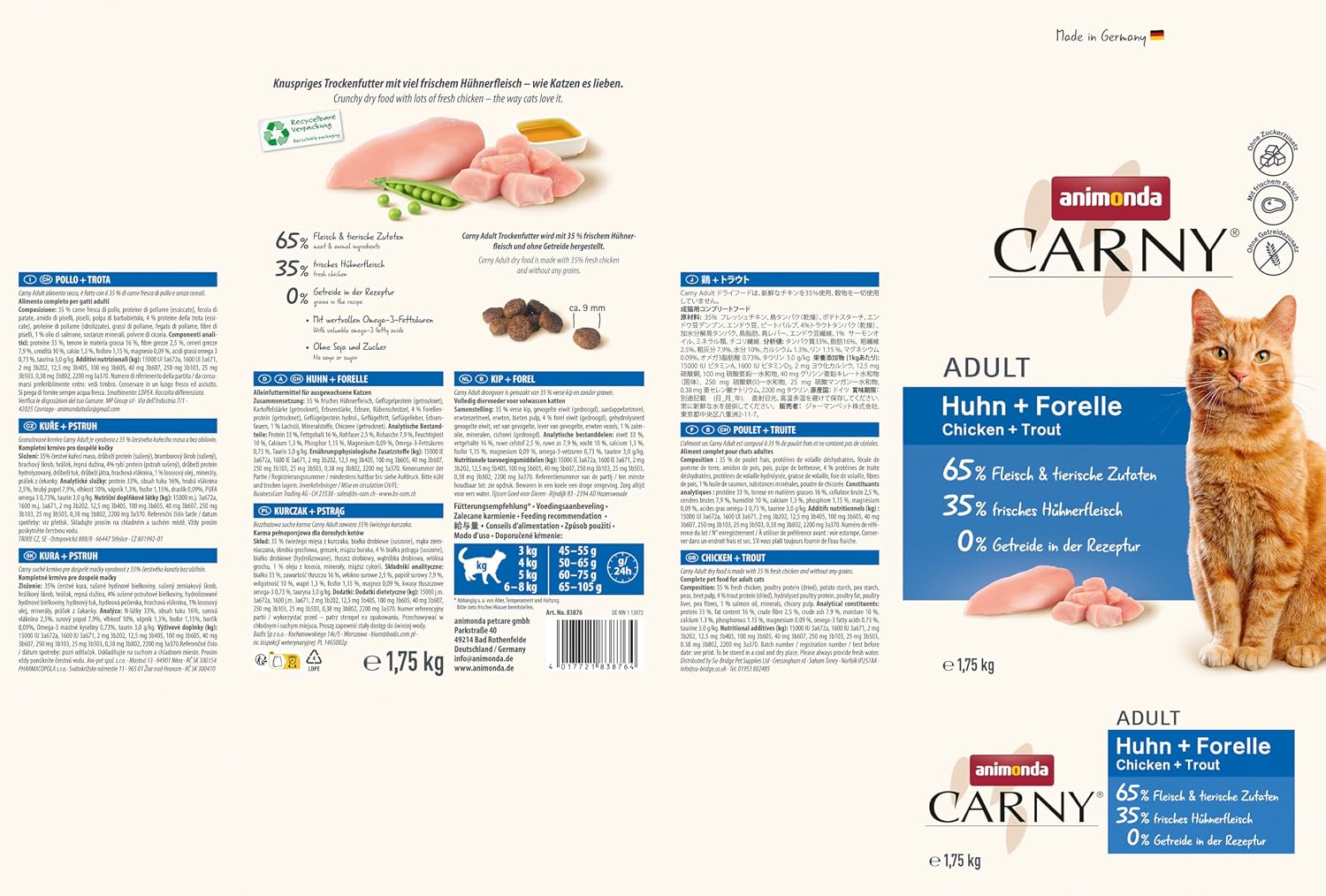 Animonda Carny Katzenfutter Huhn Rind getreidefrei verschiedene Sorten