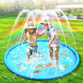 Wassersprinkler Matte 100 cm Splash Pad fuer Kinder 3-12 Jahre Blau