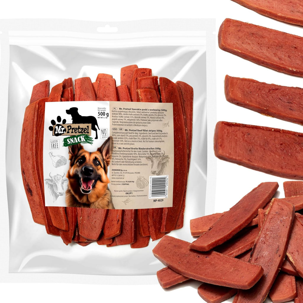 Rinderstreifen Hund 500 g Kausnack ohne Getreide Zucker Zusätze