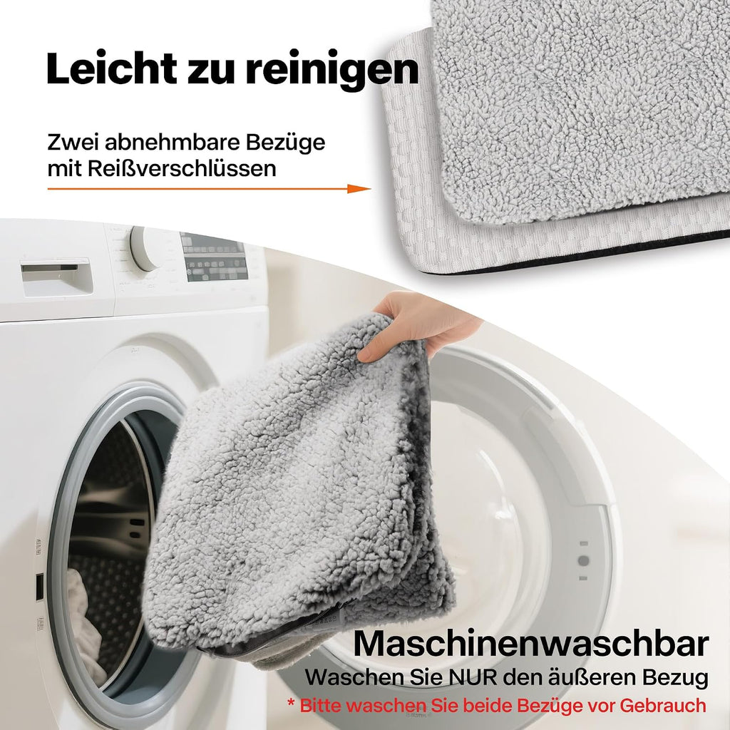 Pet Prime Katzen Fensterliege 90x28 cm rutschfestes Fensterbrettkissen grau