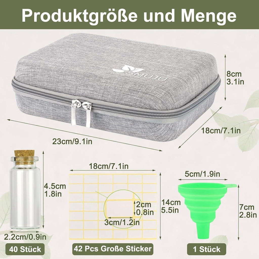 Saatgut Aufbewahrungsbox 40 Faecher mit Etiketten und Trichter, Seed Organizer