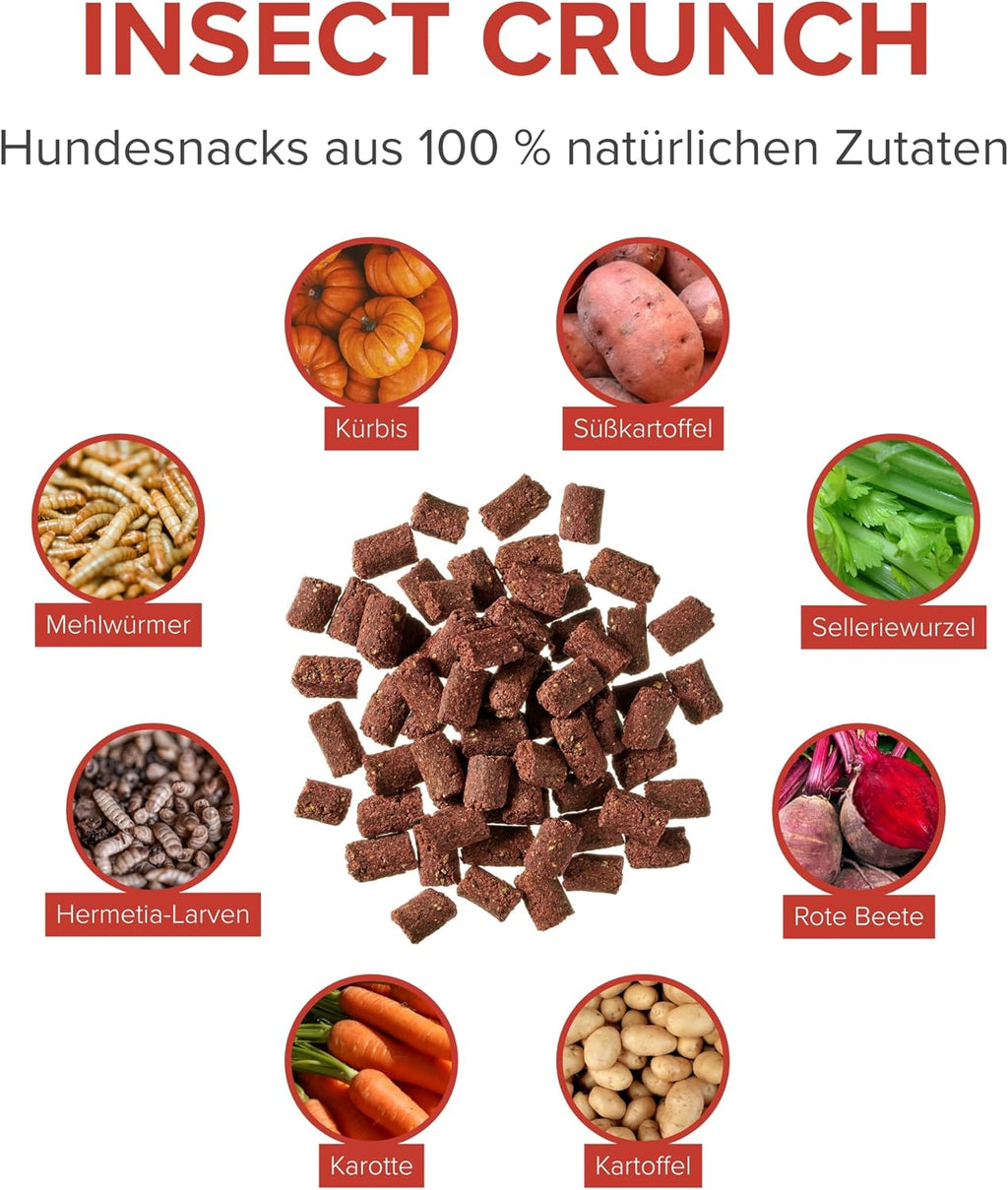 Insect Crunch Hundeleckerli Insektenprotein Gemuese getreidefrei verschiede