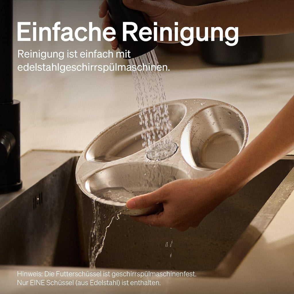 PETLIBRO Nassfutterautomat fuer Katzen mit Edelstahlnapf Kuehlung und WLAN App