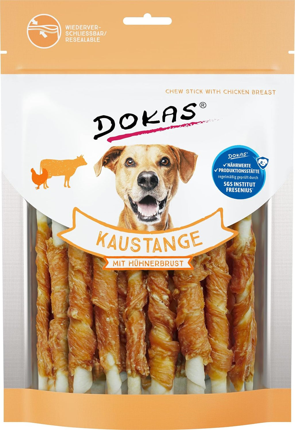 Dokas Kaustange Hundesnack Getreidefrei Premium Kausnack 9x200g Pack