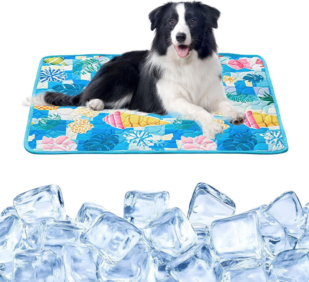 Selbstkuehlende Kuehlmatte fuer Hund & Katze 100x70 cm Grau - Outdoor/Auto/Innen