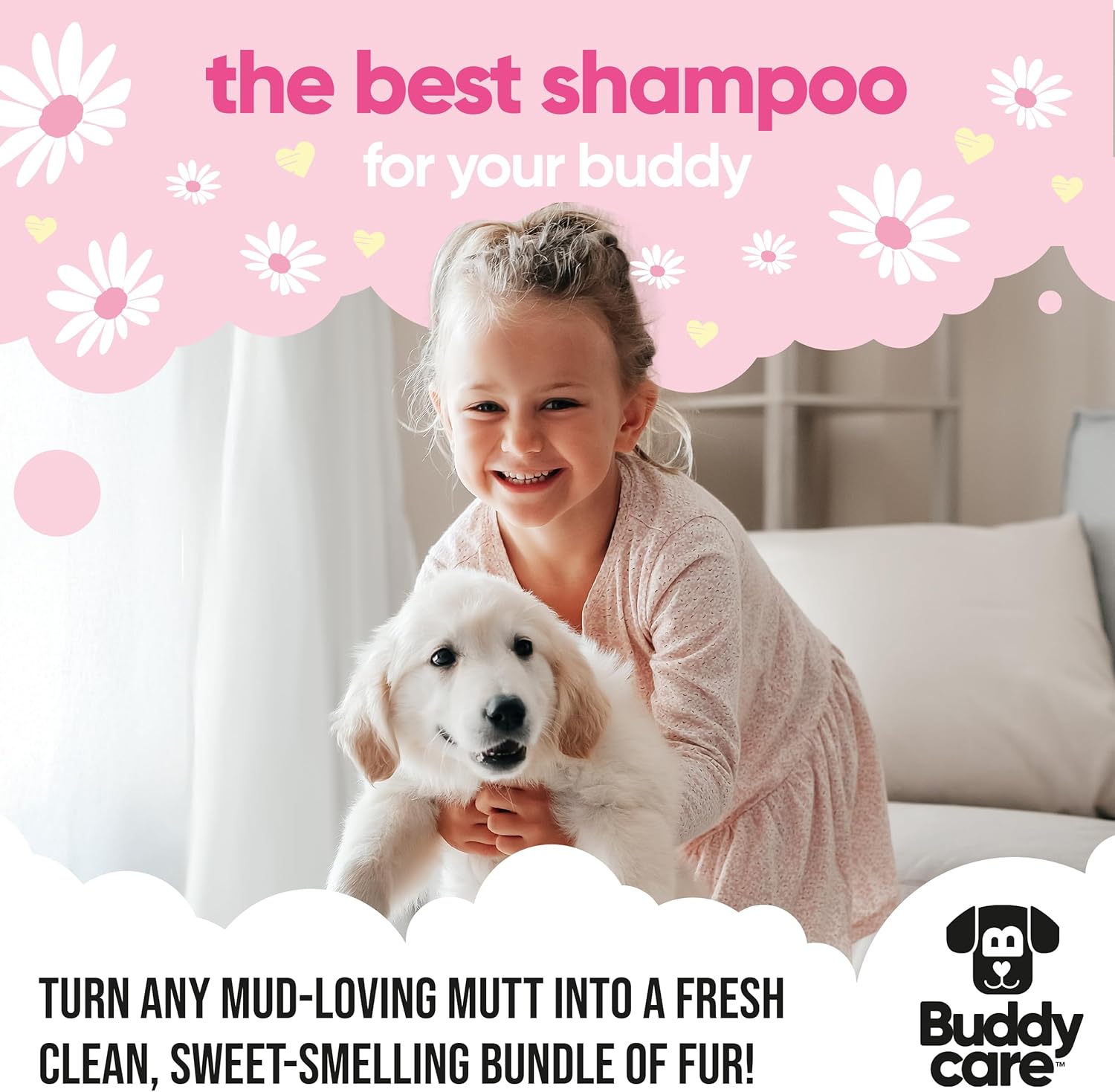 Buddycare 2in1 Hundeshampoo Conditioner fuer alle Rassen, verschiede
