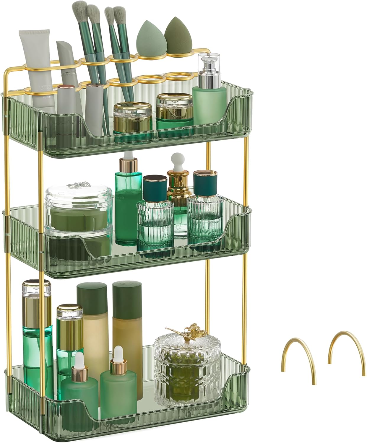 SONGMICS Make-up Organizer Kosmetik Aufbewahrung 3 Ebenen 2 Zubehoertypen
