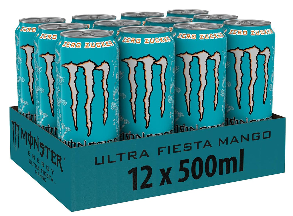 Monster Energy Ultra Fiesta Mango 12 x ohne Zucker, verschiedene Sorten