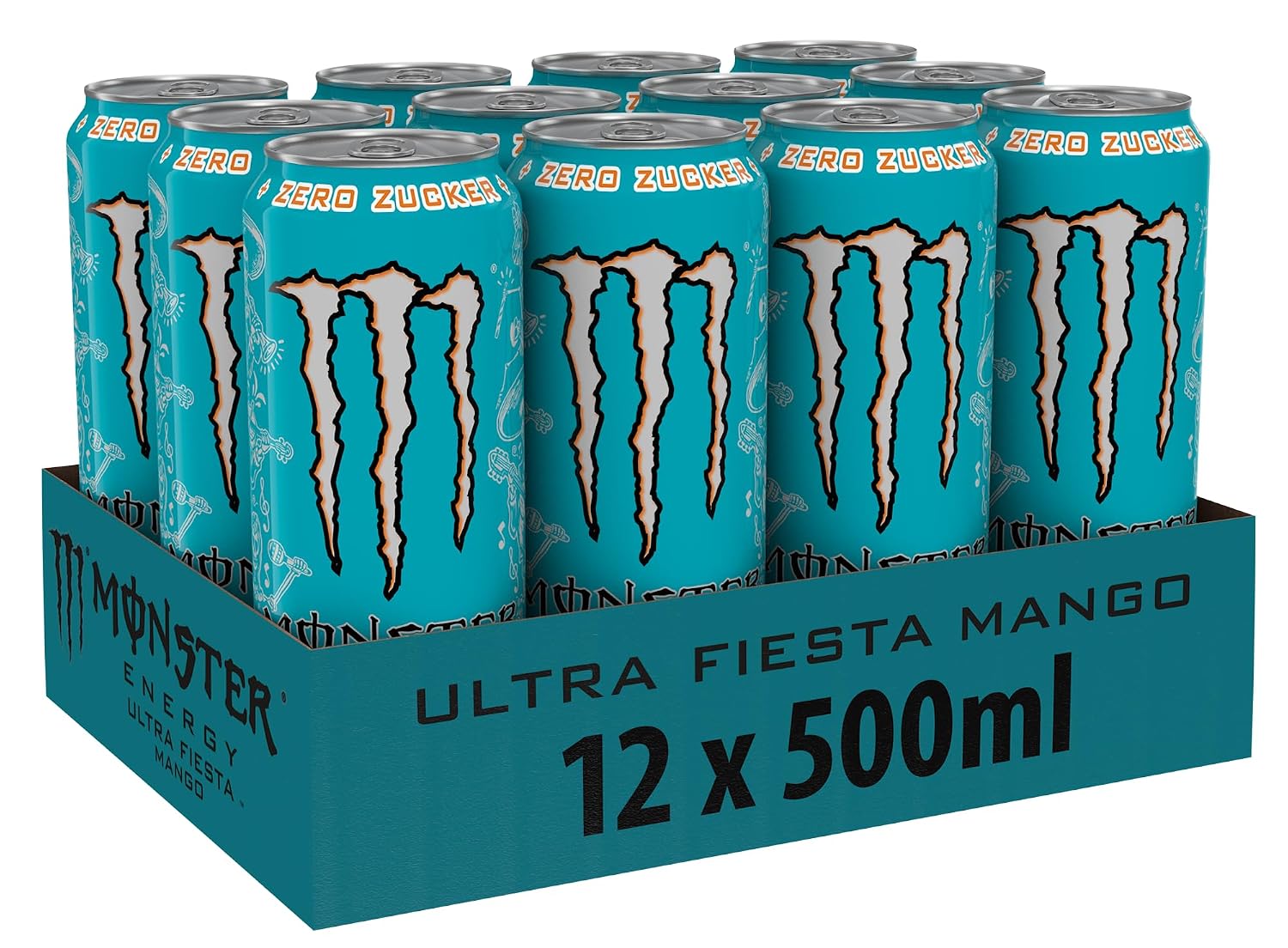 Monster Energy Ultra Fiesta Mango 12 x ohne Zucker, verschiedene Sorten