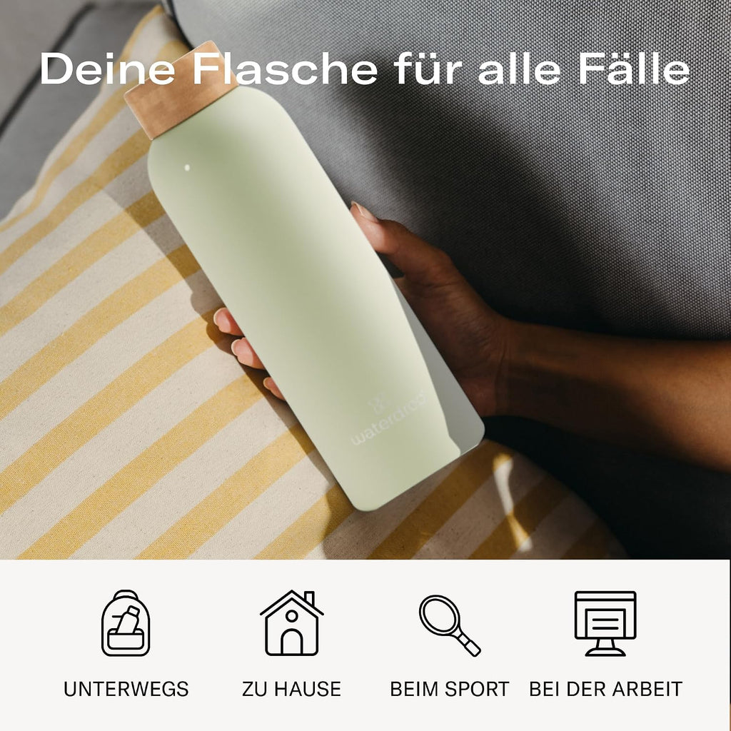 Waterdrop Edelstahl Trinkflasche BPA-frei auslaufsicher Thermoskanne