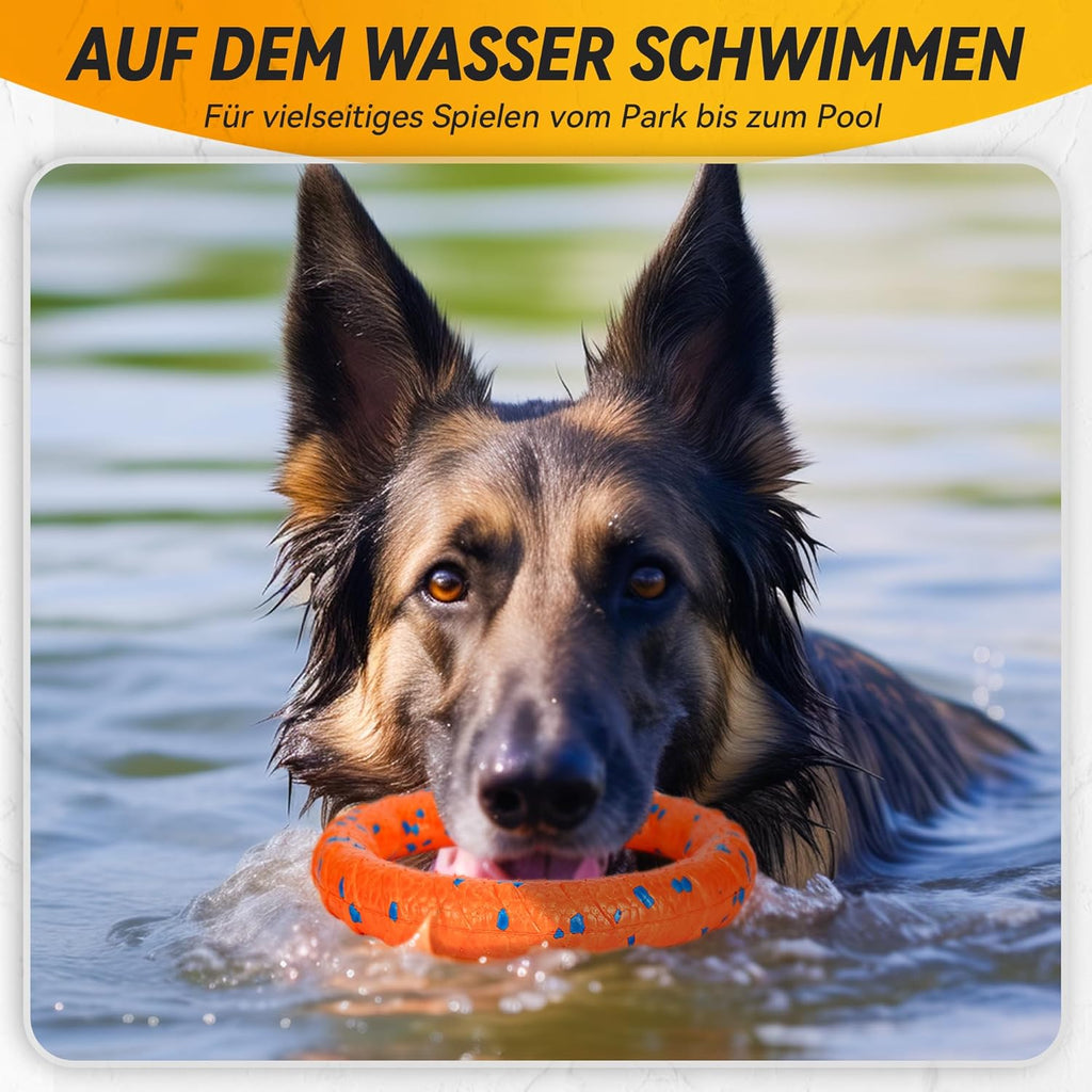 Kauring Hundespielzeug Schwimmender Wurf- und Trainingsring fuer Hunde