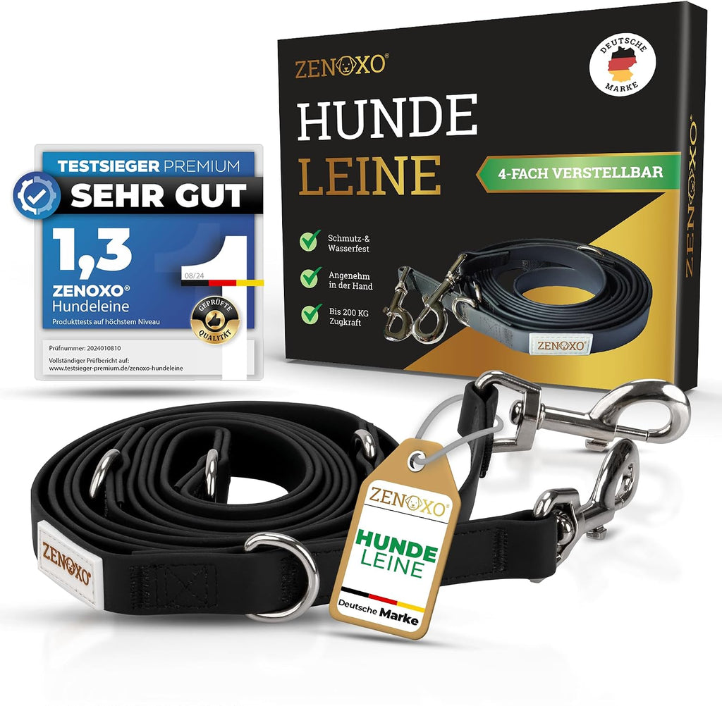 3 m verstellbare Hundeleine 4-fach wasserfest schmutzabweisend fuer grosse Hunde