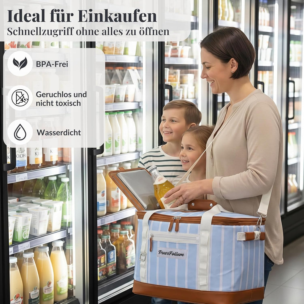 Faltbare Kuehltasche Isolierte Thermotasche Kuehlbox fuer Picknick Strand