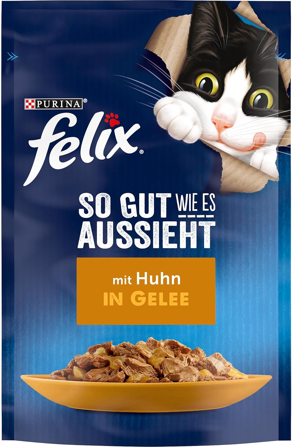 Felix Senior Nassfutter im Gelee mit Huhn, verschiedene Sorten, 26× (-6