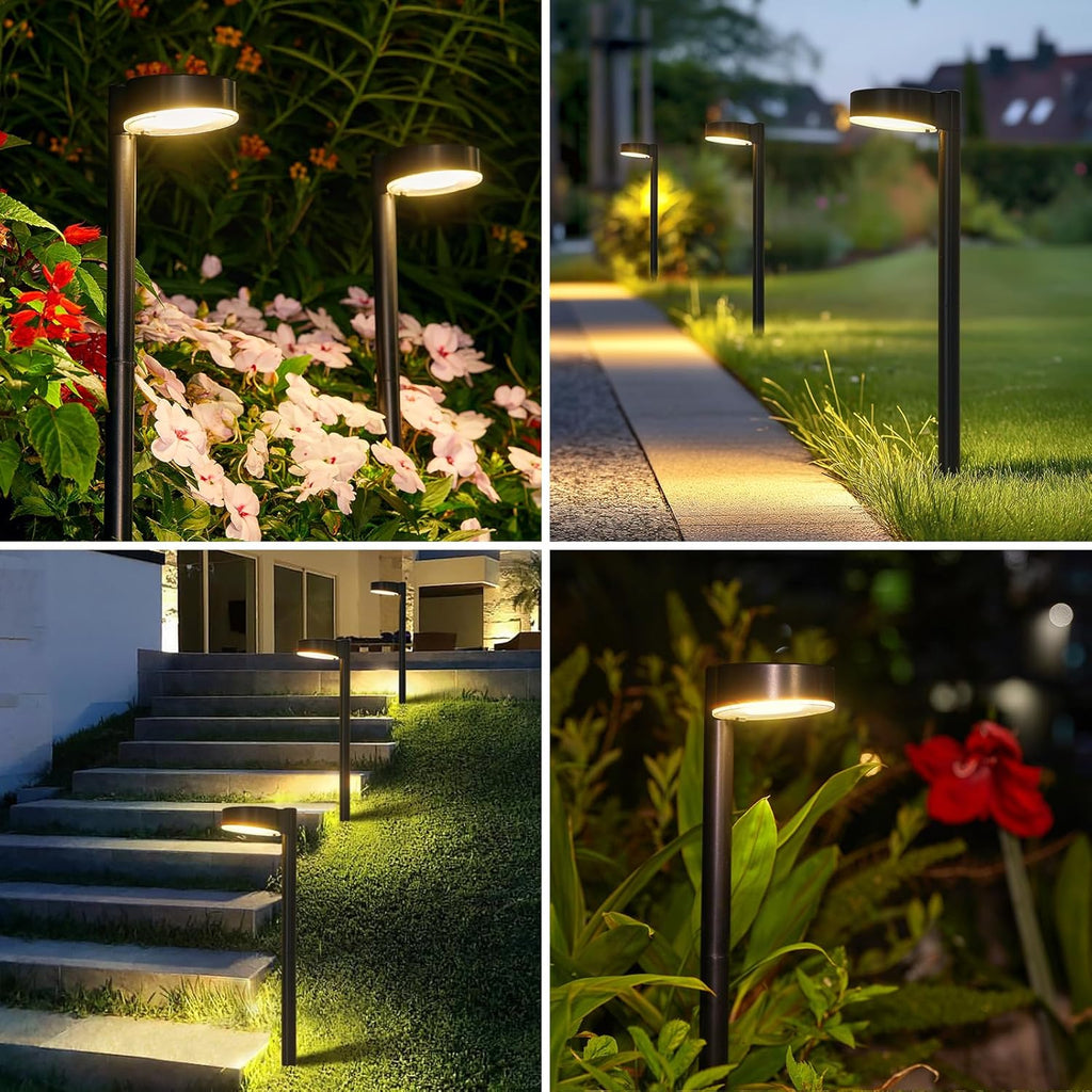 BUCASA Solarleuchten aussen 8er Set, 12 LED, wasserdicht, Weg Garten Terrasse