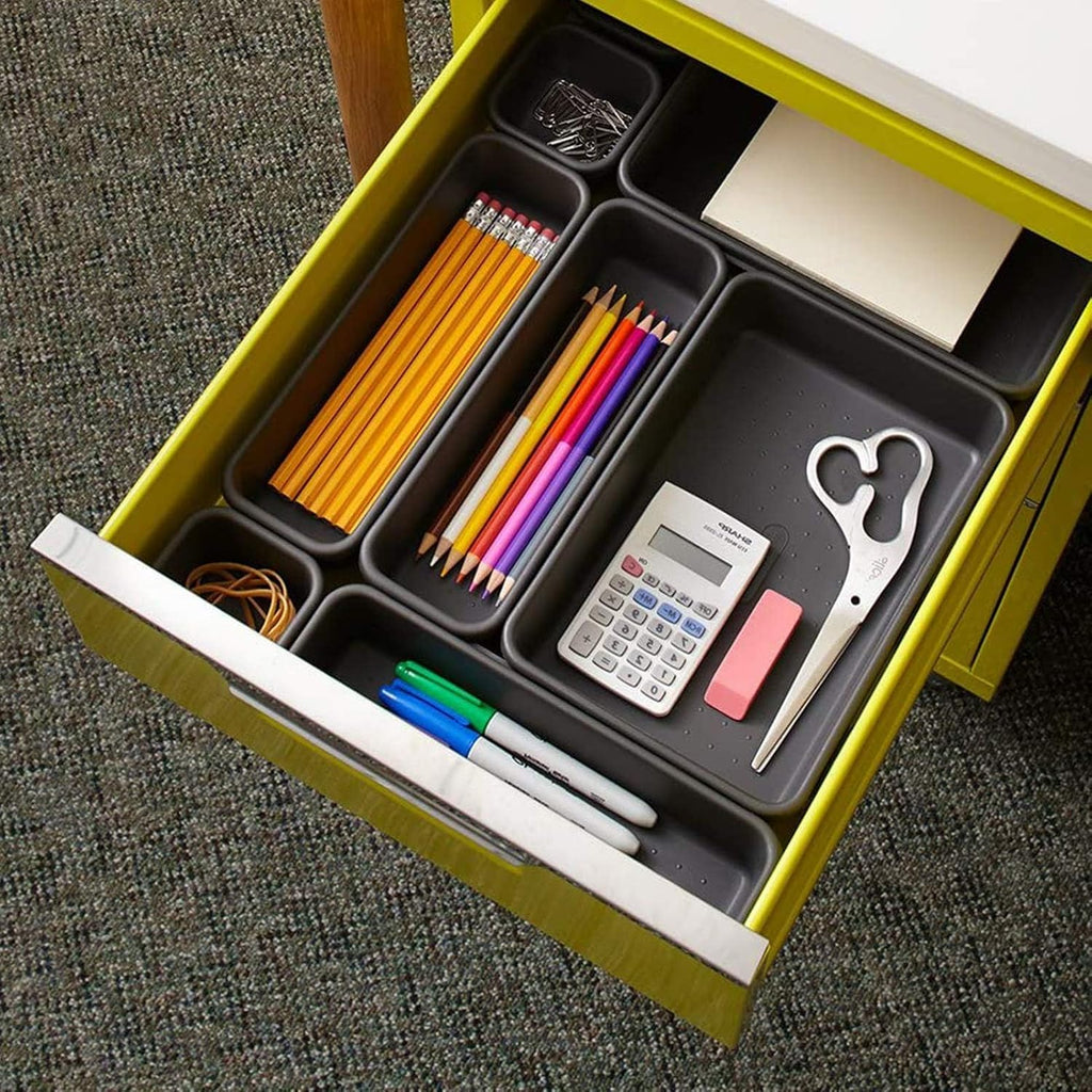 Schubladen Organizer 8er Set Getrennte Einsaetze Ordnungssystem Schubladenteiler