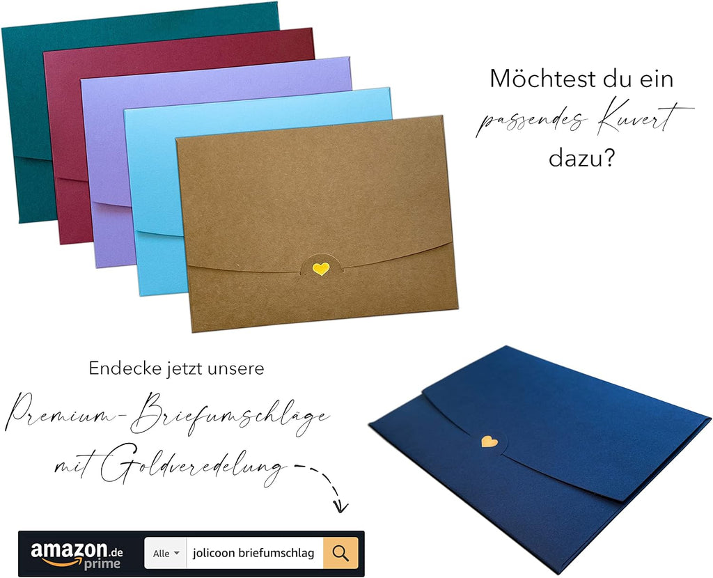 Joli Coon Valentinstag Karte fuer Ihn mit Kuvert Gutschein-Design