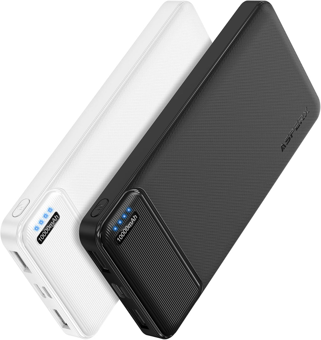 AsperX Power Bank 10000 mAh Dual Pack 4 Ports USB‑C Eingang Ausgang fuer iPhone i