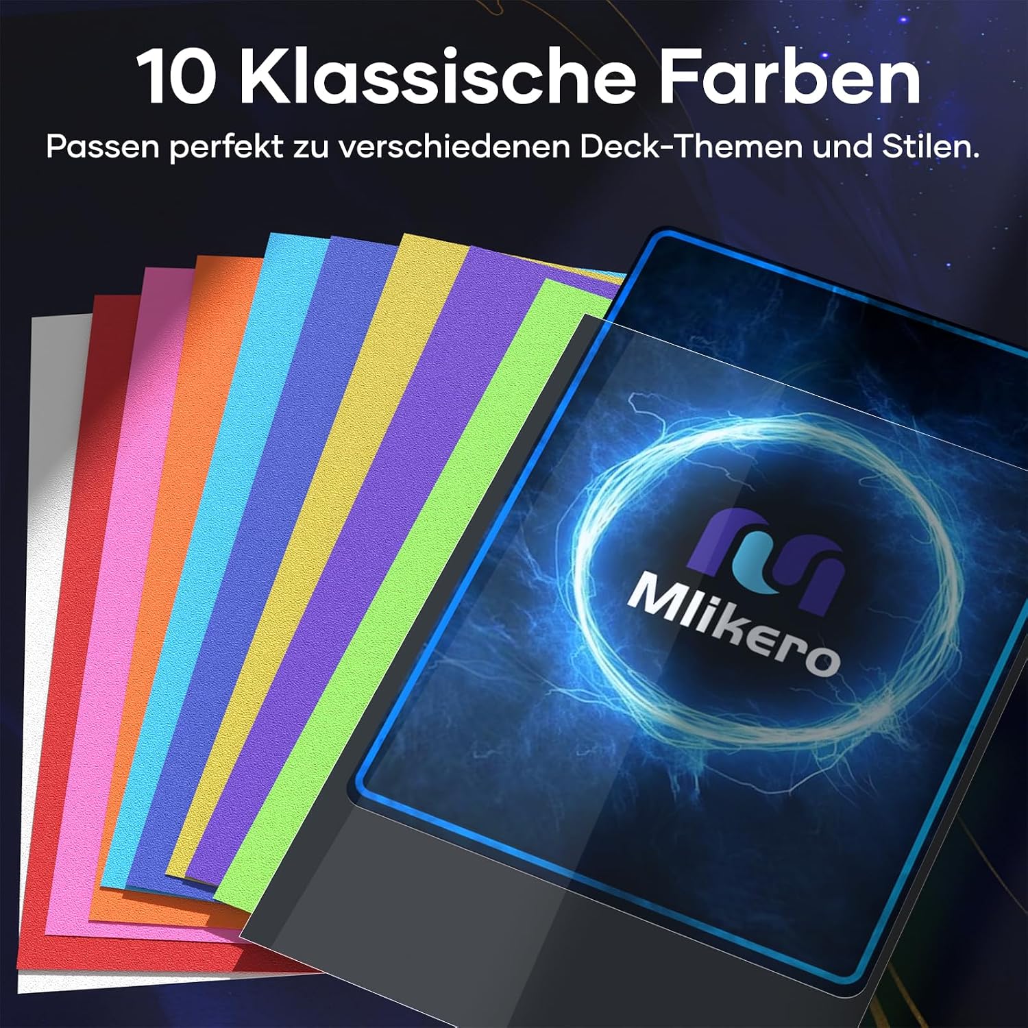 Mlikero Kartenhuellen 66×91 mm 500 Stueck 5 Farben Sleeves fuer Sammelkarten
