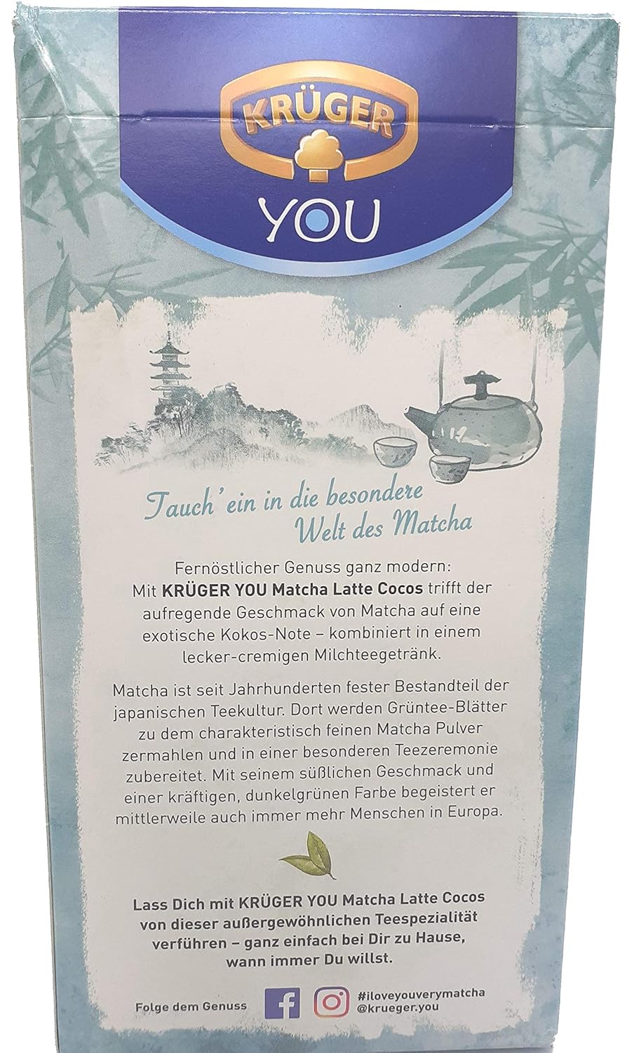 Matcha Latte Kokos Pulver 10 x 25 g Beutel