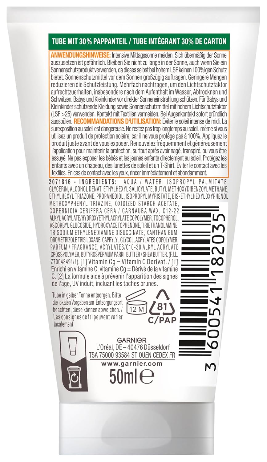 Garnier Ambre Solaire Sonnenschutz Milch LSF 30 50ml - Feuchtigkeitsspendend
