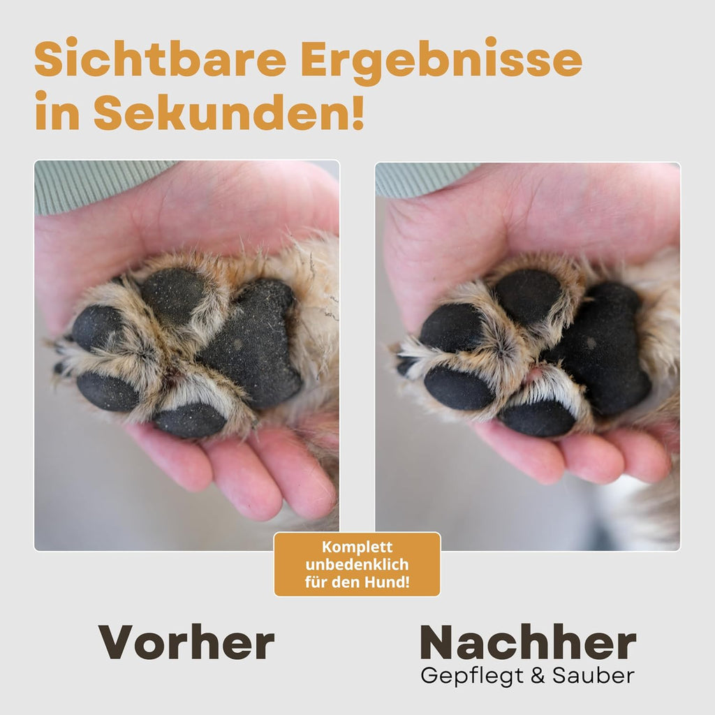Pfotenreiniger Schaum 150ml fuer Hunde und Katzen mit Buerste ohne Duftstoffe