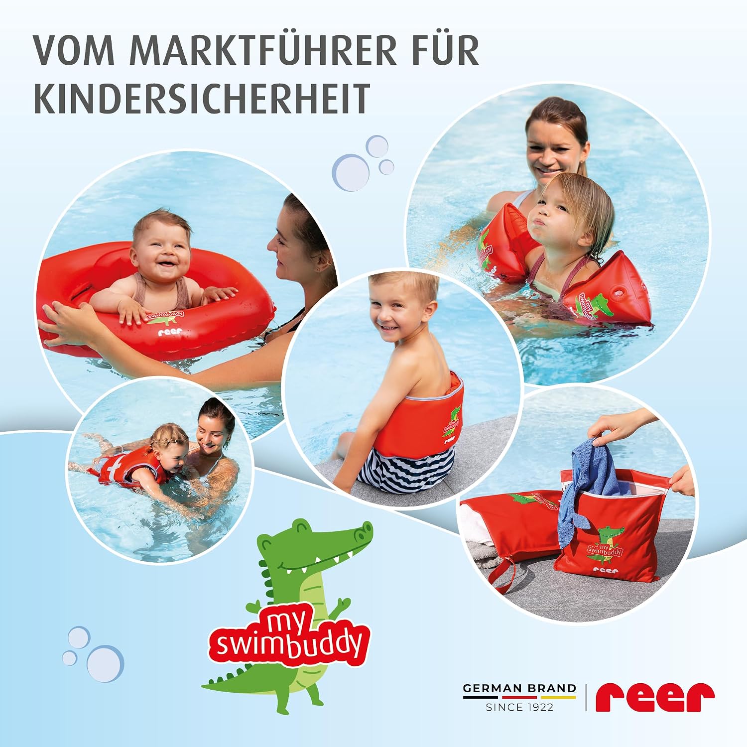 reer MySwimBuddy Schwimmfluegel Schwimmhilfe Baby Kleinkind 11-30 kg