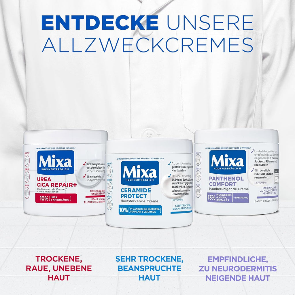 Mixa Urea Cica Repair Koerpercreme 400 ml fuer trockene rissige Haut