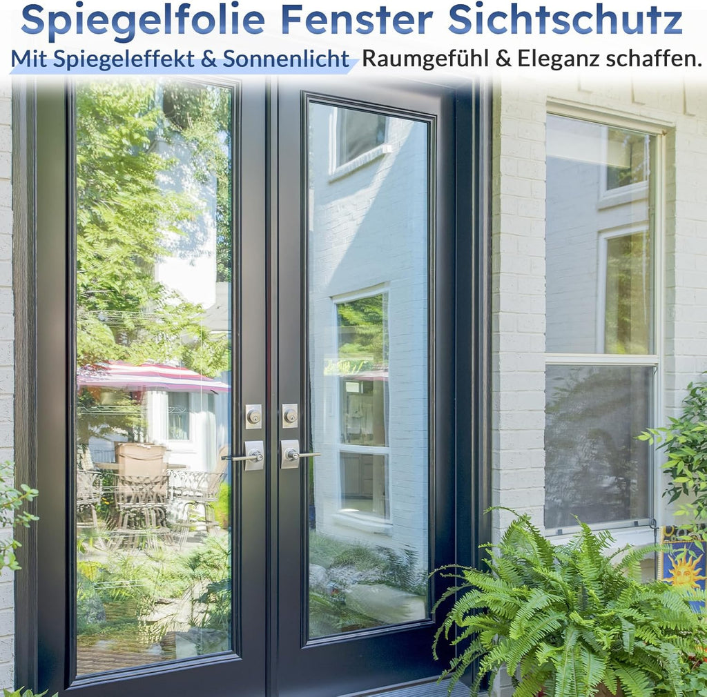 rabbitgoo Sonnenschutzfolie Silber 60x200 cm einseitig verspiegelt UV- und Waerme