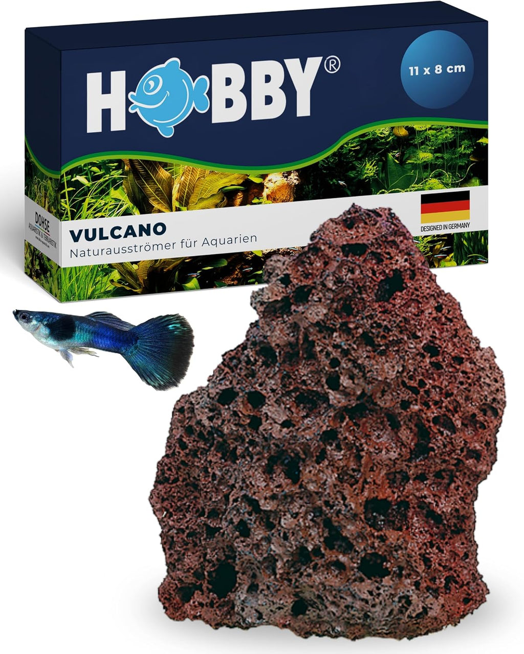 Hobby Vulcano Lavastein Luftausströmer 11x8 cm Aquarium Sprudelstein