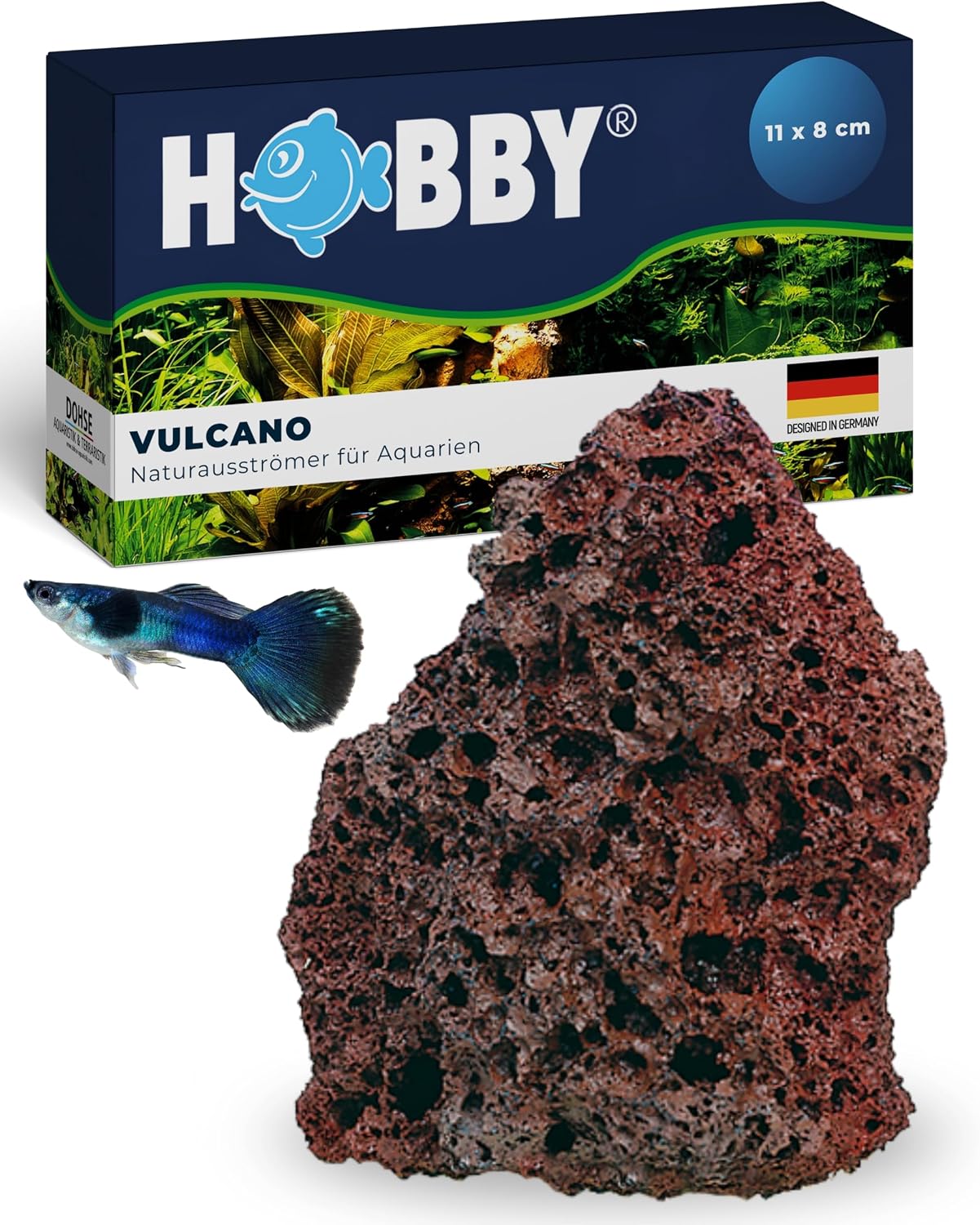 Hobby Vulcano Lavastein Luftausströmer 11x8 cm Aquarium Sprudelstein