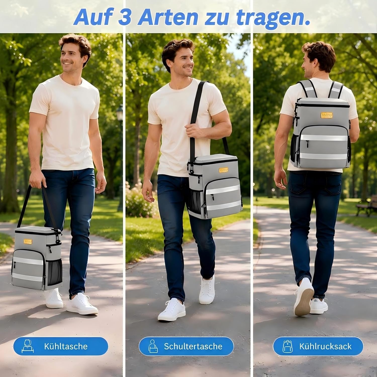 faltbare Kuehltasche isoliert wasserdicht auslaufsicher 24+ Std Kuehlbox