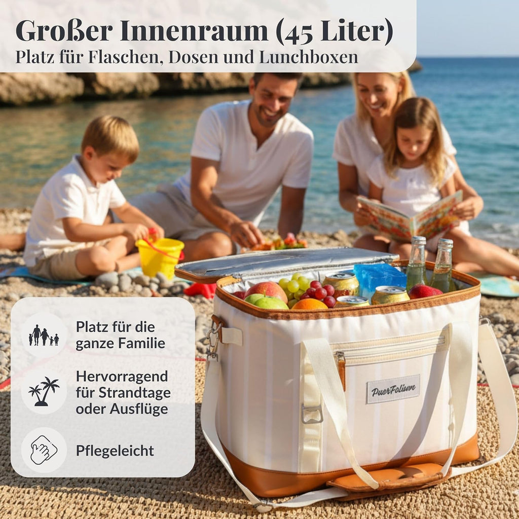 Faltbare Kuehltasche Isolierte Thermotasche Kuehlbox fuer Picknick Strand