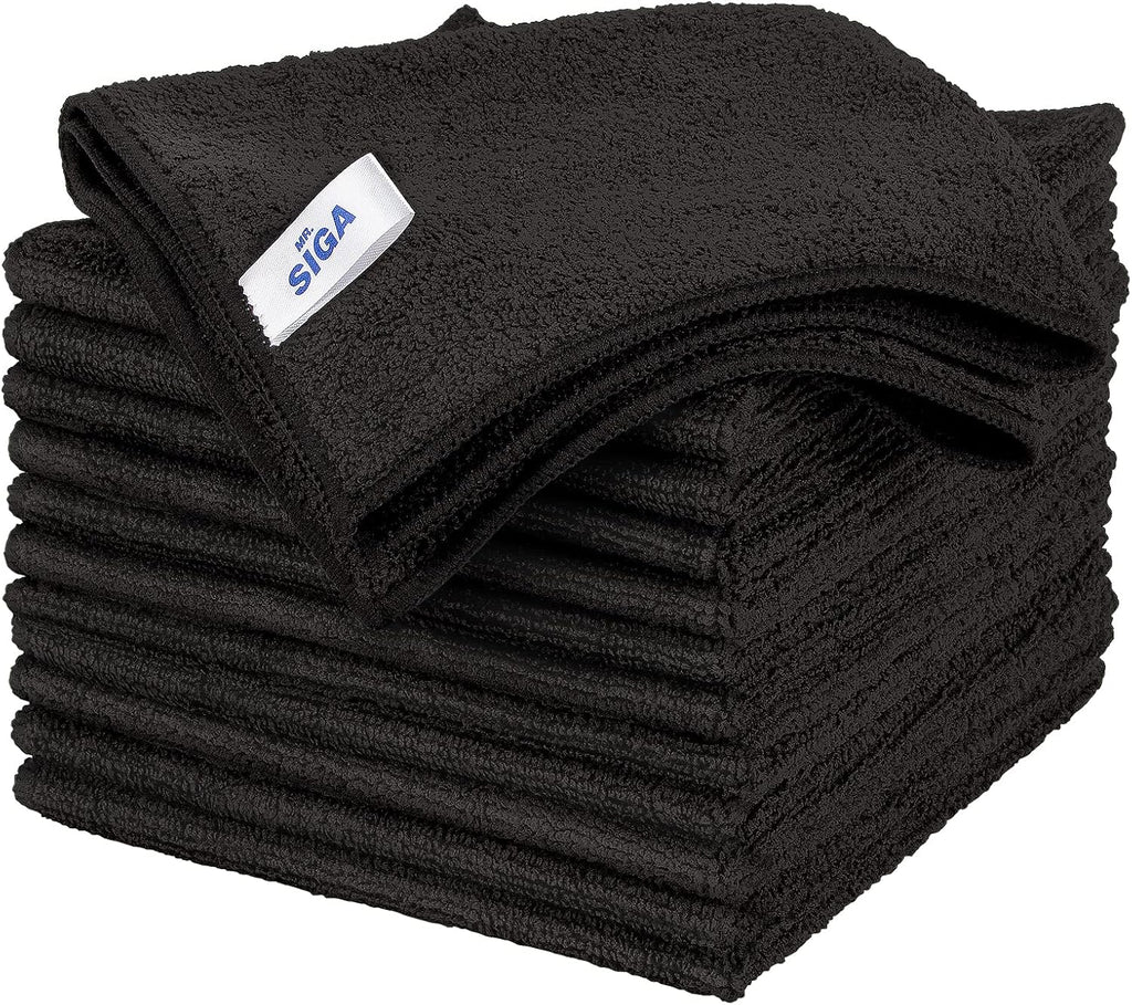 MR.SIGA Mikrofaser Reinigungstuch 12er Set 32x32 cm Grau Allzwecktuch