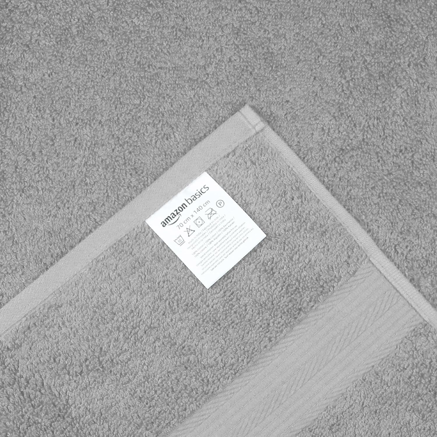 Badetuecher 2er Set 70x140 cm Baumwolle Schwarz