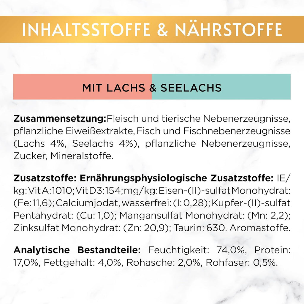 Gourmet Gold Ragout Duetto Katzenfutter nass Lachs und Seelachs