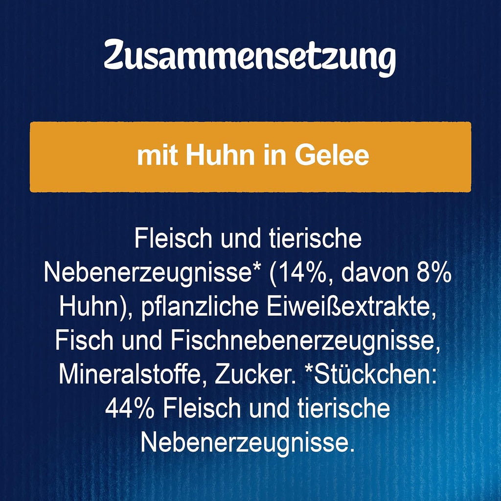 Felix Senior Nassfutter im Gelee mit Huhn, verschiedene Sorten, 26× (-6